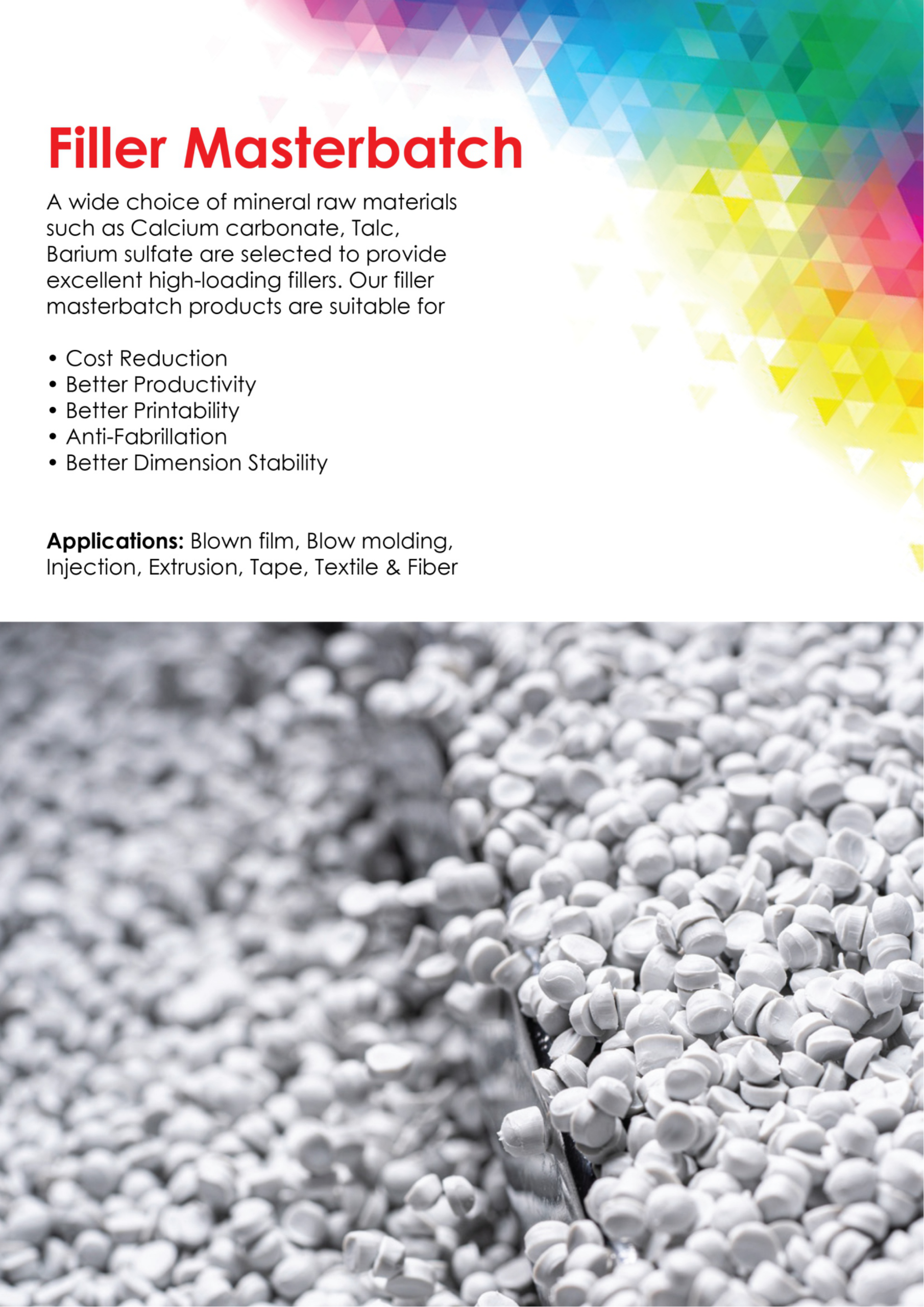Filler Masterbatch and Calpet Manufacturers in lahore Pakistan